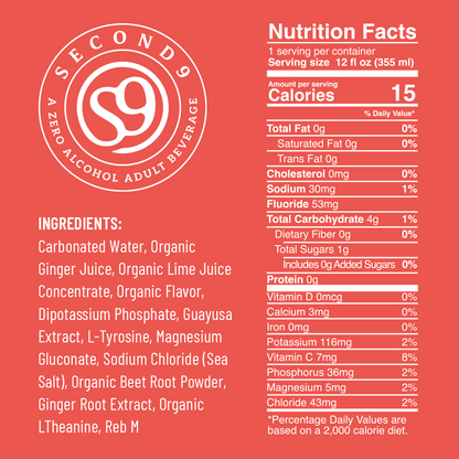 Second9 Zero Alc Fortified Seltzer / 12pk